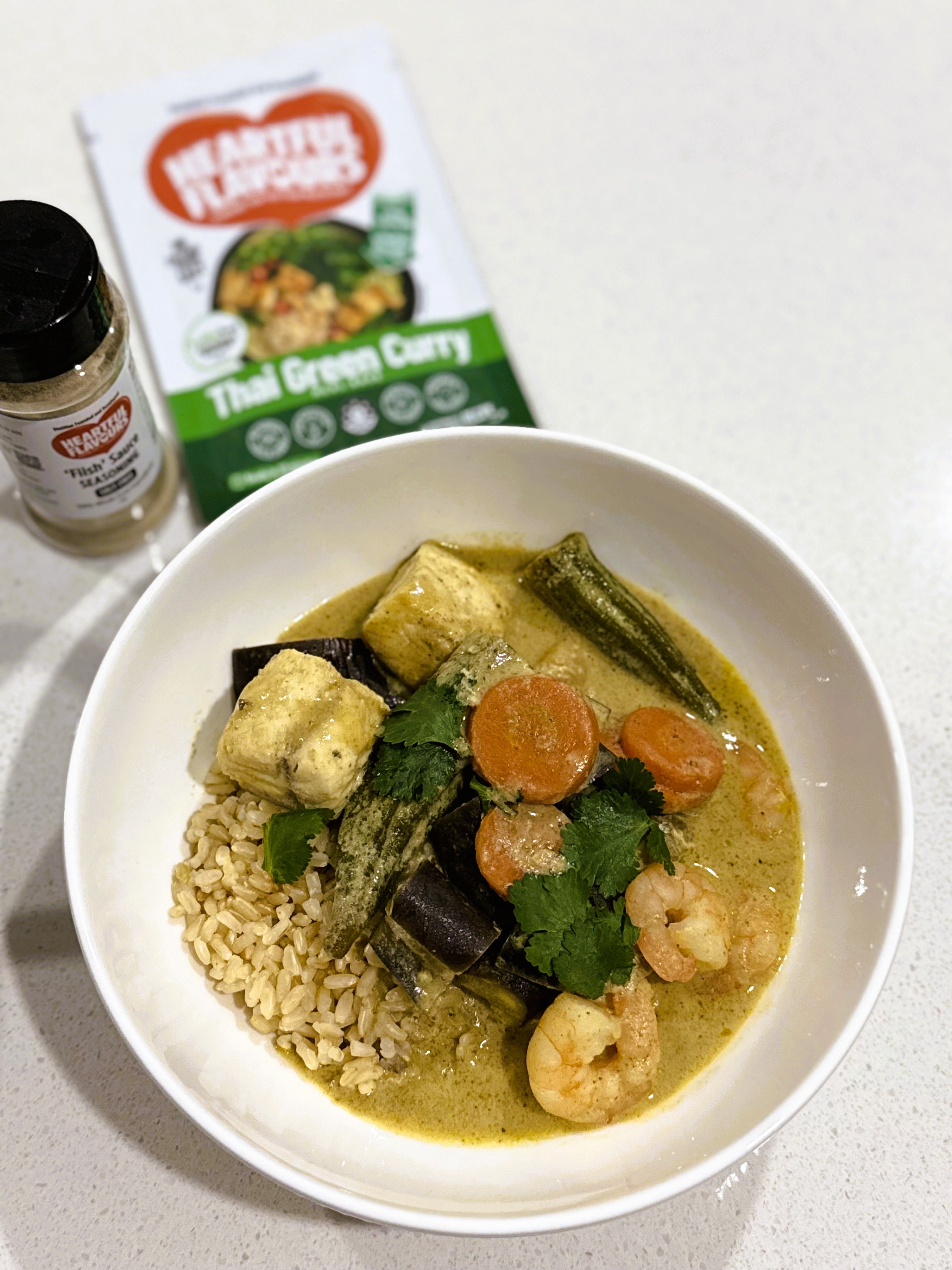 Coconut Lime Fish and Prawn Curry