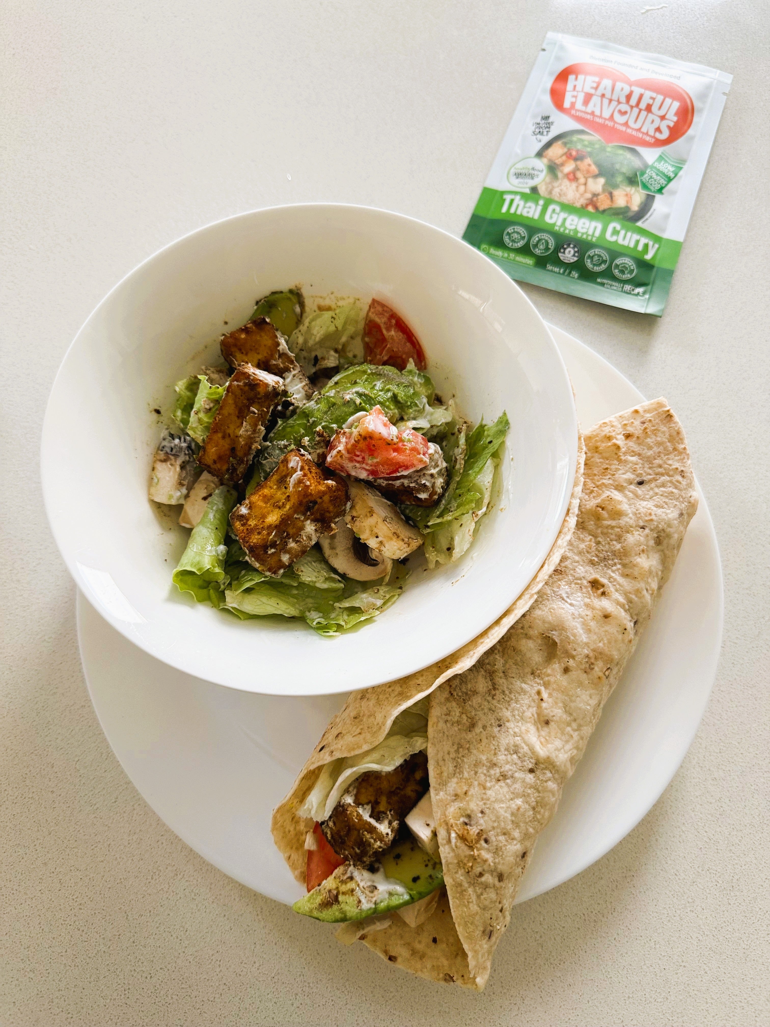 Green Curry Tofu Wrap