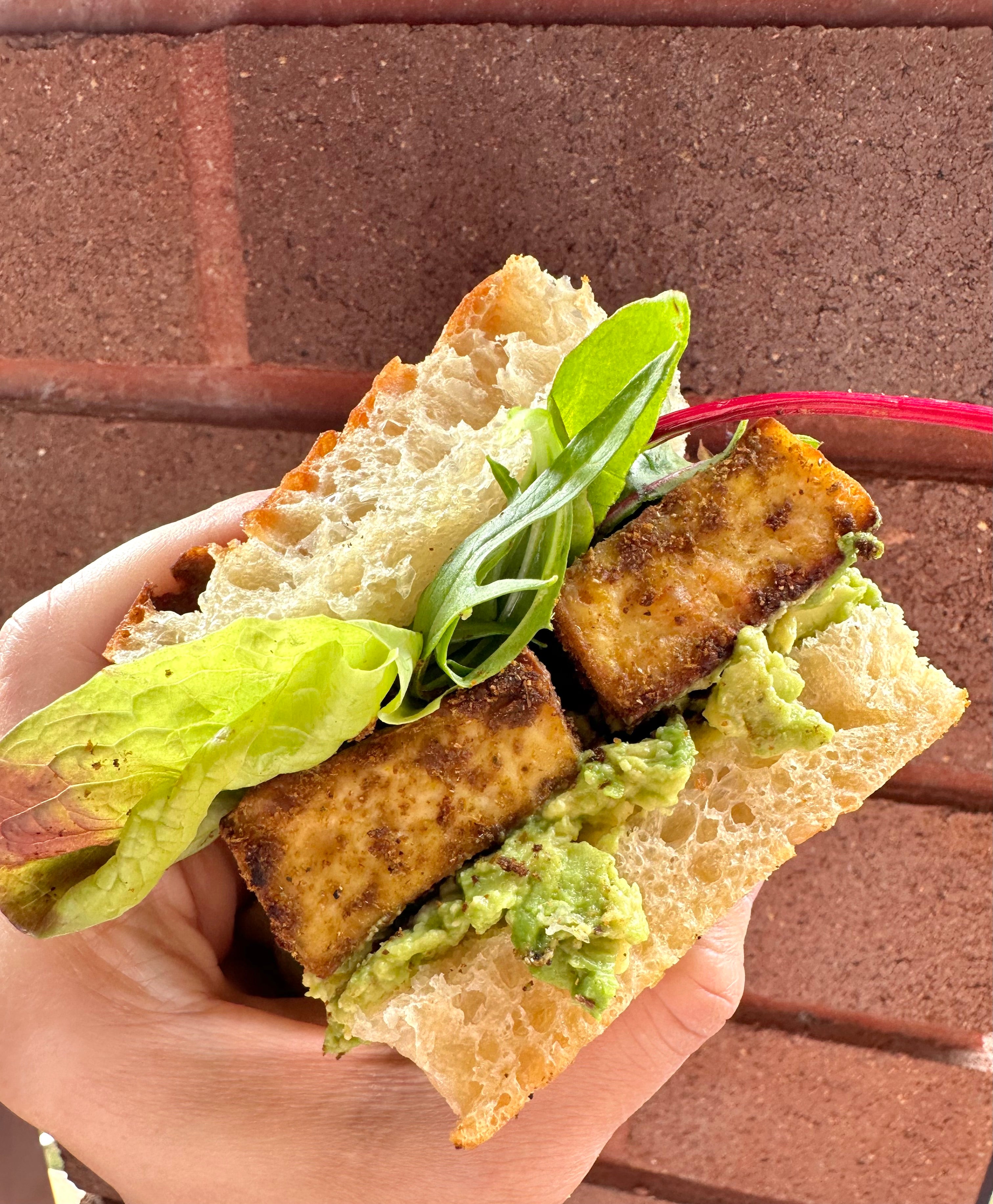 Green Curry Tofu Salad Sandwich