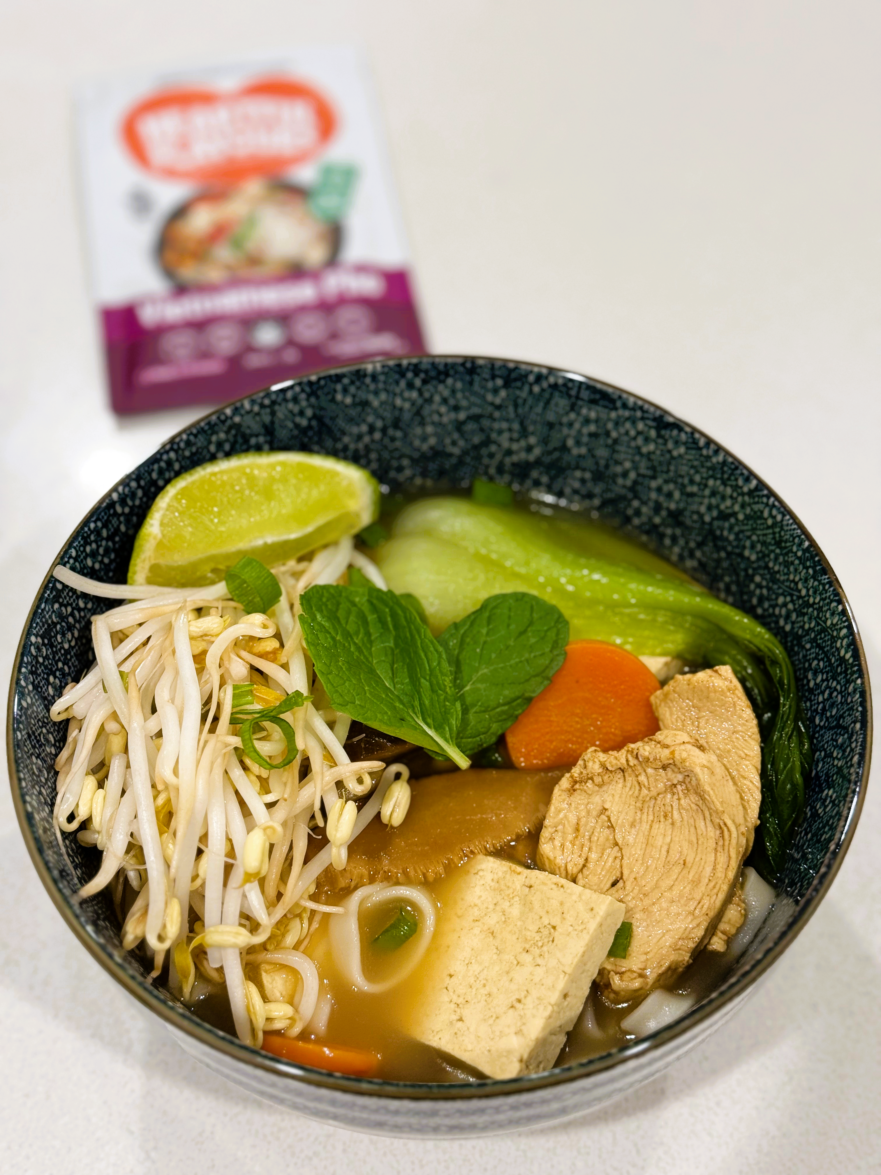 Vietnamese Pho with Chicken and Tofu
